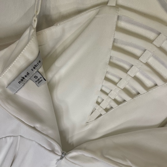 NAKED ZEBRA white cutout mini dress - Picture 15 of 16